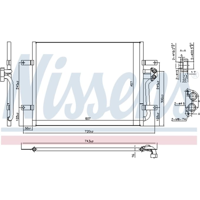 Condensator, airconditioning NISSENS 940585