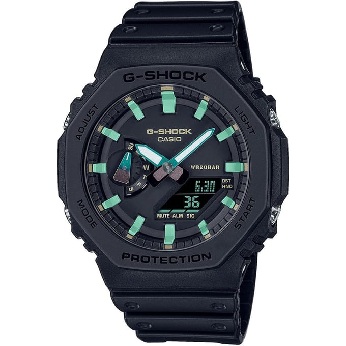 Casio G-shock Heren Zwarte Horloge GA-2100RC-1AER