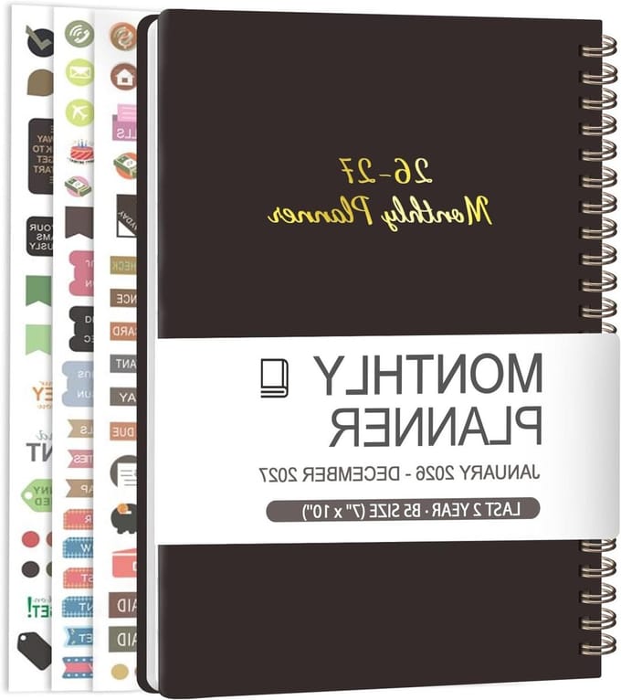 Maandplanner 2026-2027 - Tweejaarkalender Jaarplanner - Planning Maken - Met Notitiesecties - 7 x 10 inch - Niet gespecificeerd