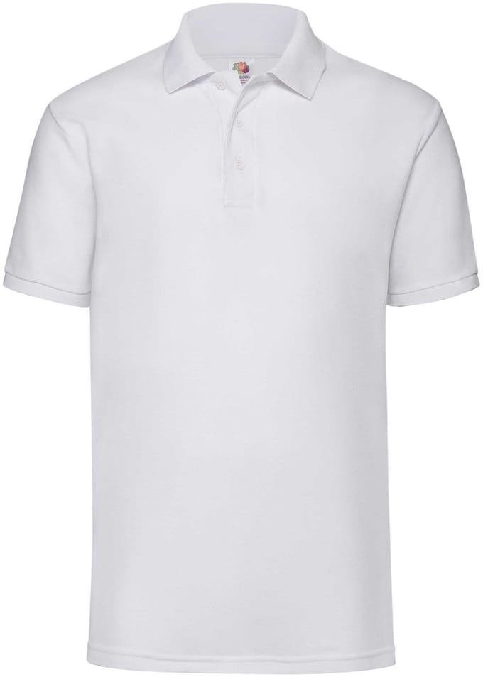 Poloshirt Fruit Of The Loom 65/35 Volwassen Blanco - S
