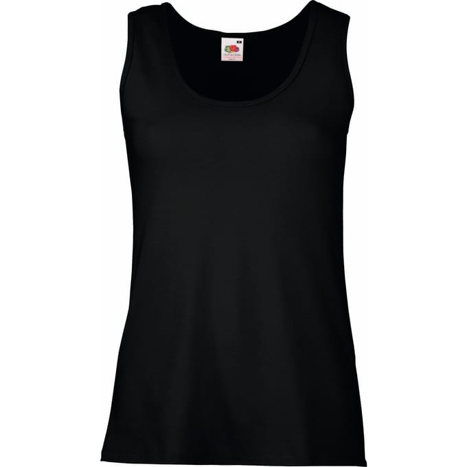 Fruit Of The Loom Dames / Vrouwen Dames-Fit Valueweight Hemd (Zwart)