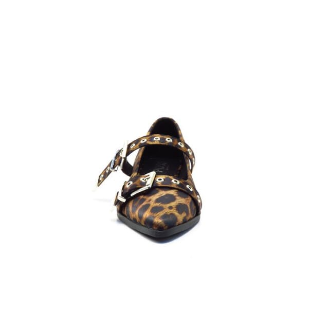 Poelman Camel print bandschoen C24W1501PSH camel Panter