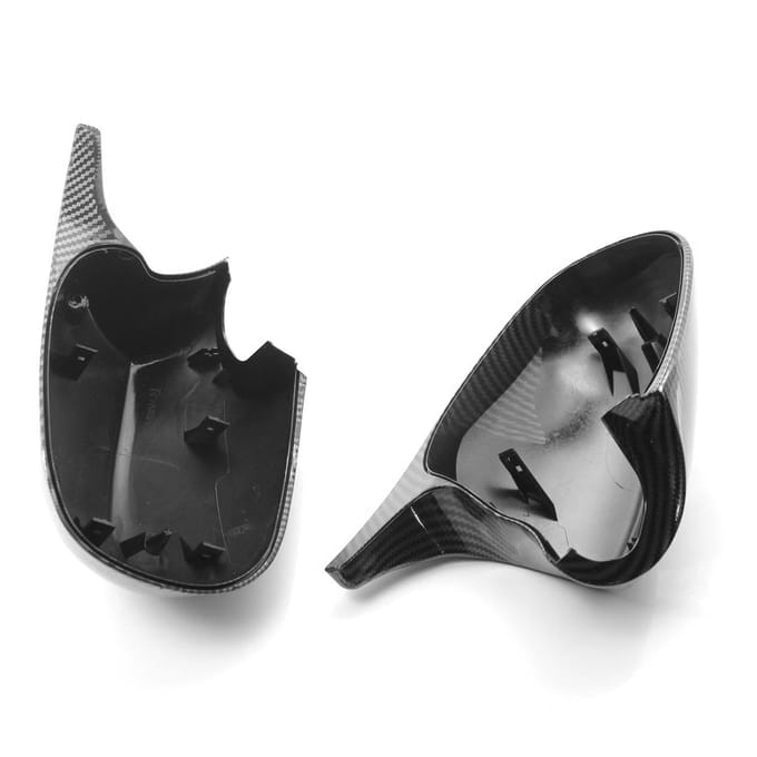 Cache de rétroviseur extérieur de porte 2 pièces Remplacement pour BMW Série 3 E90 2009 2012 OEM 51167205291 51167205292 black