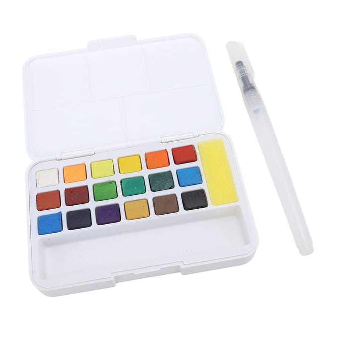 Aquarelverfset Reis 18 Levendige Kleuren Professioneel Wasbaar voor Kunstenaars Studenten white