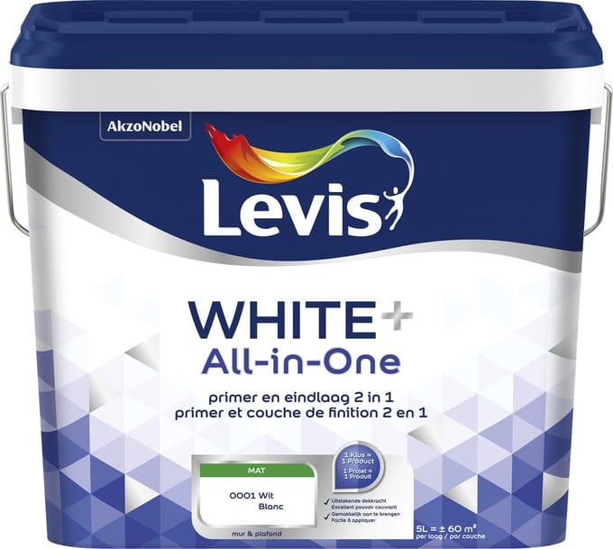 Levis - White+ All-In-One - Wit - 5 L