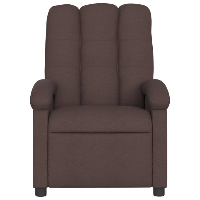 vidaXL - Fauteuil - verstelbaar - stof - donkerbruin