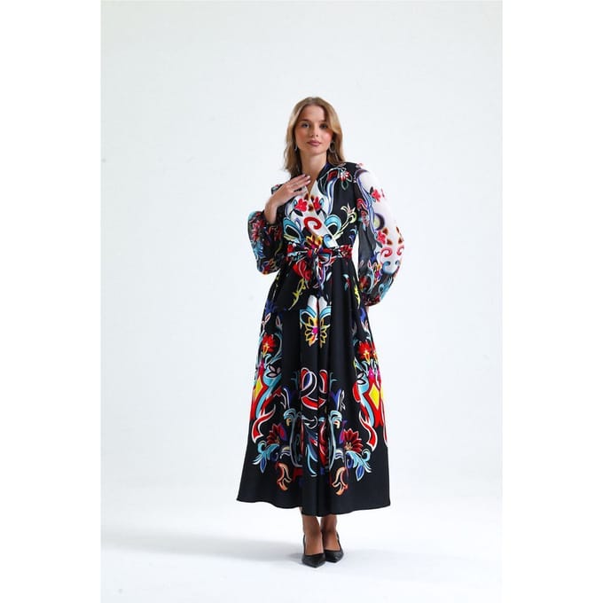 Florale Print Maxi A-Lijn Jurk