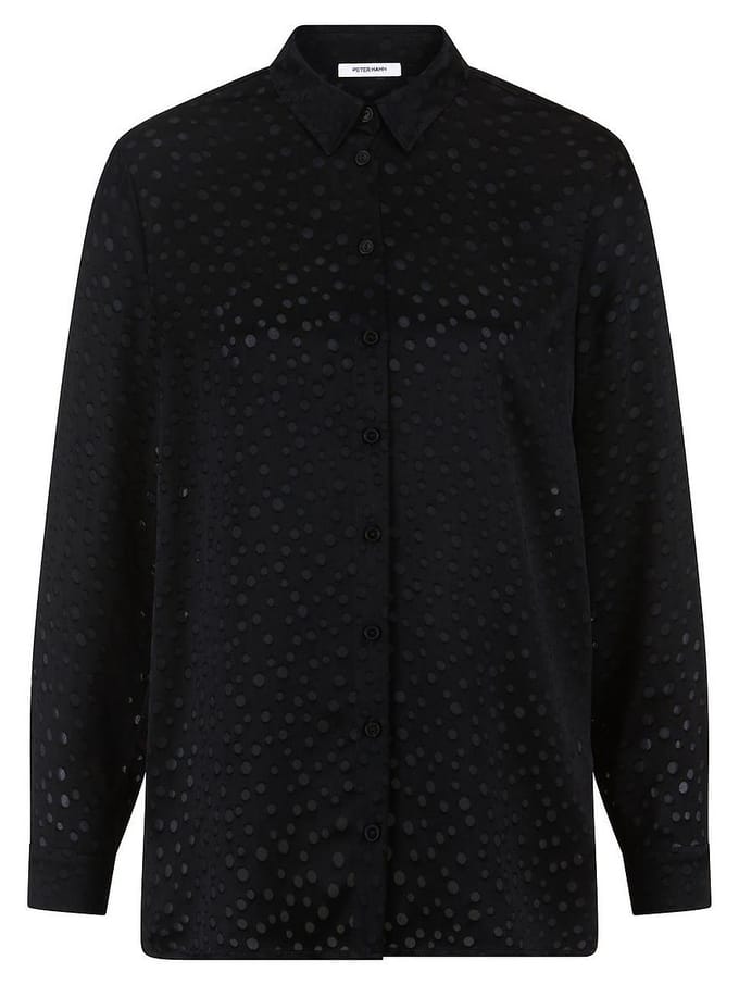 Lange blouse lange mouwen Van Peter Hahn zwart