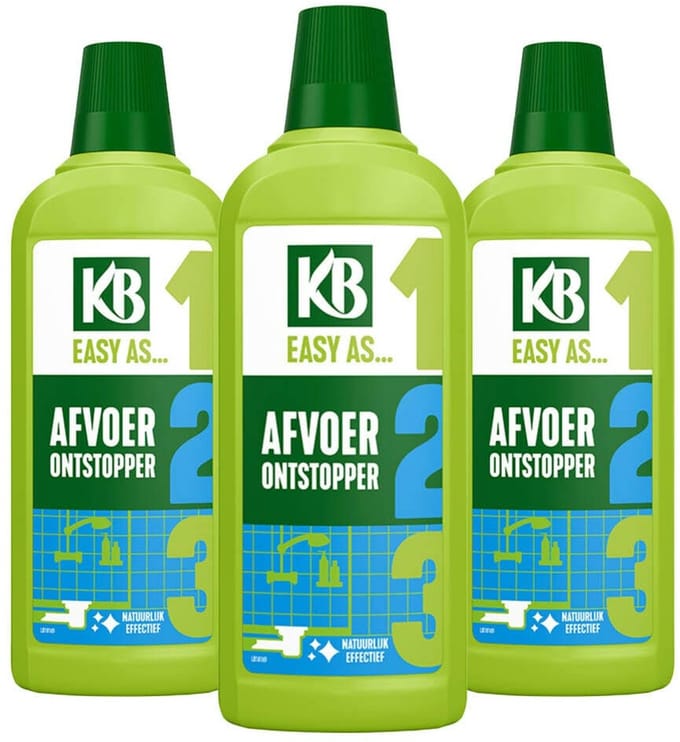 KB Easy - Afvoer Ontstopper Concentraat - 3 x 750 ml - Voordeelverpakking