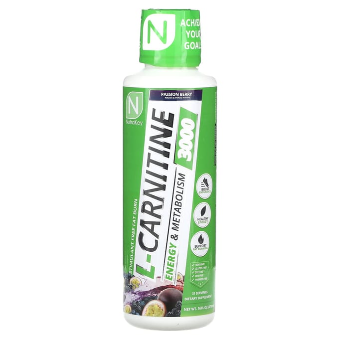 Nutrakey, L-Carnitine 3000, Passievrucht Bes, 16 fl oz (473 ml)