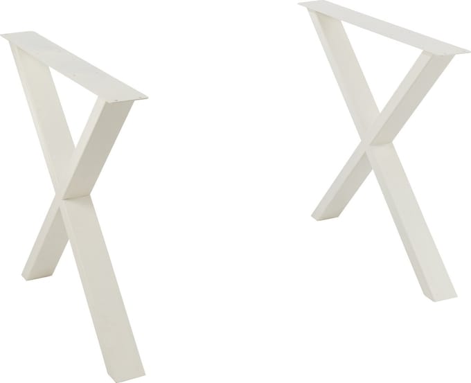 J-Line tafel Poten Kruis - metaal - wit