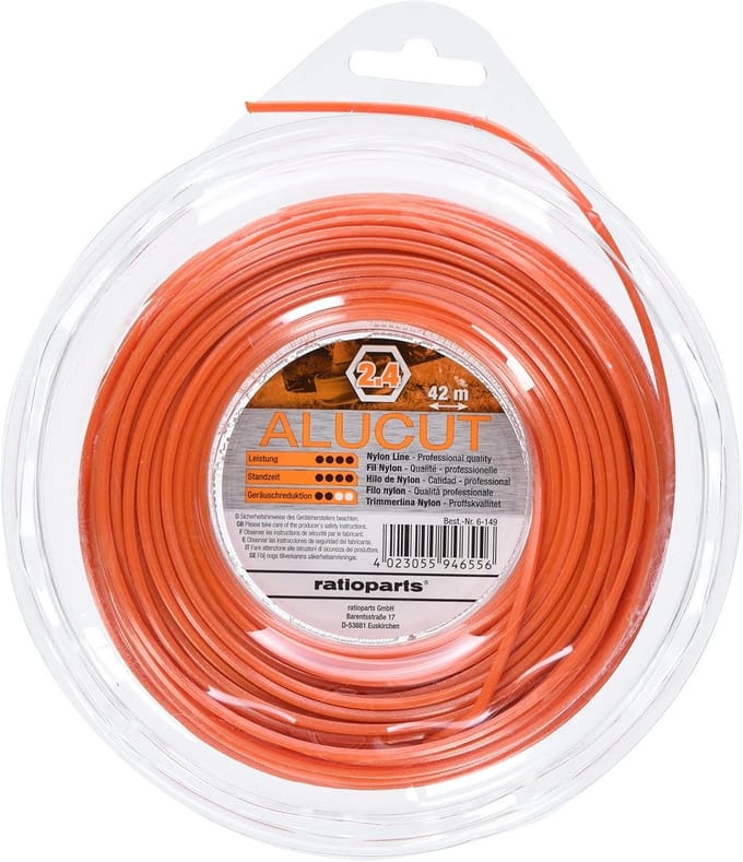 Vierkante Trimmerdraad 2,4 mm 42 m, Geschikt voor Zware Onkruidborstels