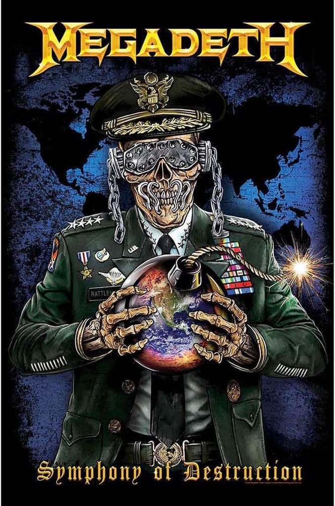 Megadeth Textiel Poster Flag Symphony Of Destruction Multicolours