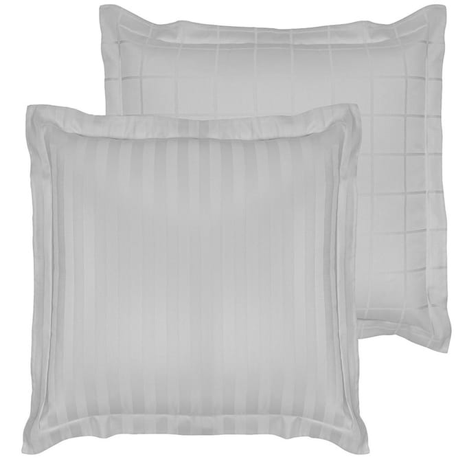 De Witte Lietaer Kussensloop Zygo Silver - 63 x 63 cm - Grijs - Katoen Satijn