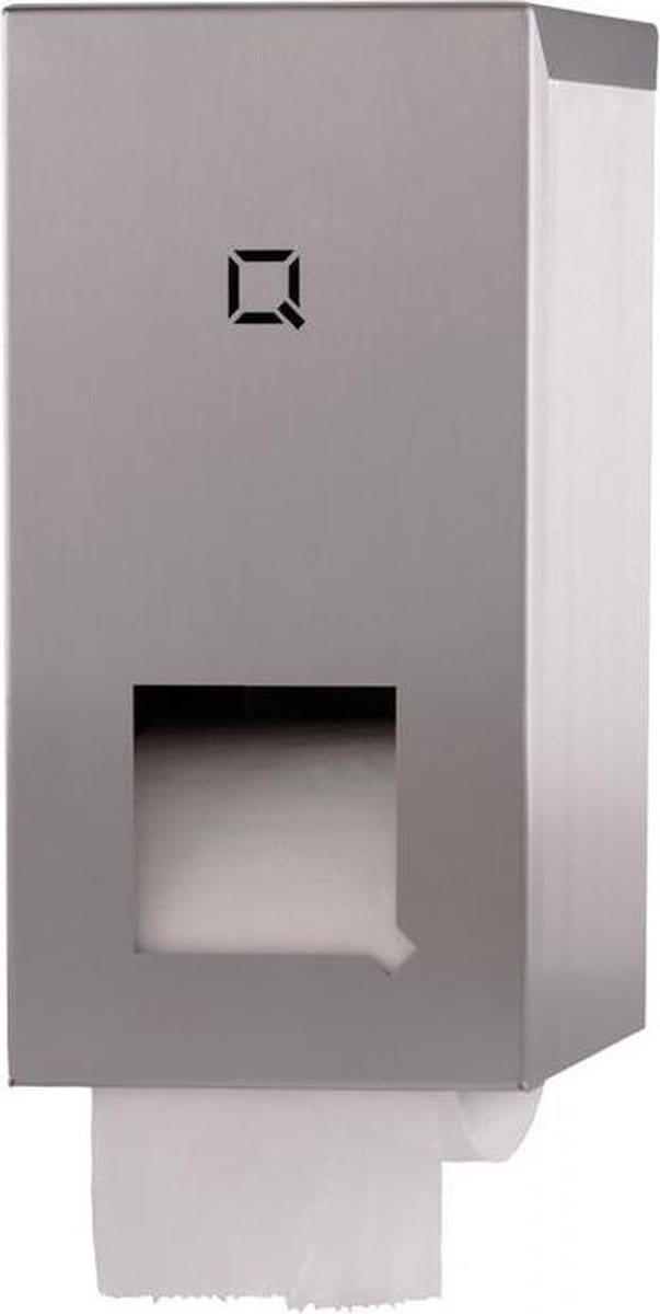 Qbicline | Toiletrolhouder | 2rols | RVS