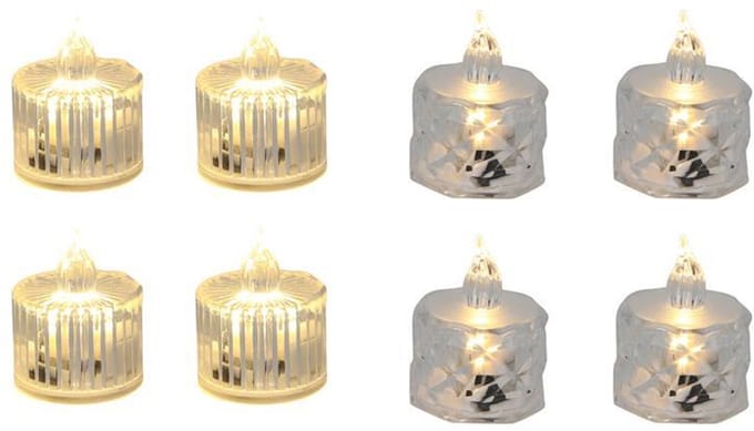 Svenska Living theelicht transparant speelgoed set 3.7x5cm doos 12 stuks.