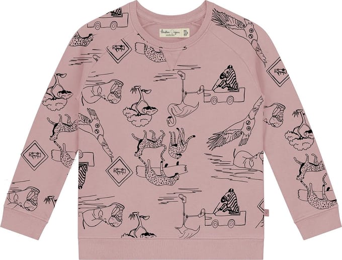 Smitten Organic - Safari all over print roos Sweater