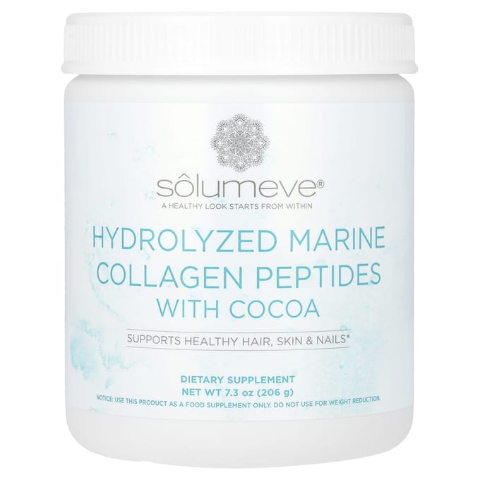 Solumeve, Peptides de Collagène Marin Hydrolysé, au Cacao, 7,3 oz (206 g)