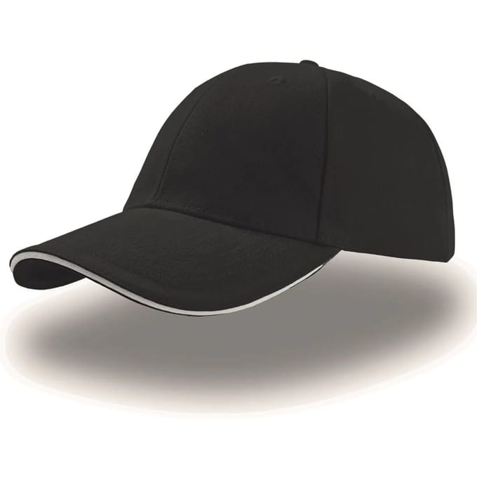 Atlantis Headwear Liberty Sandwich Cap AT610 - Black/White - One size