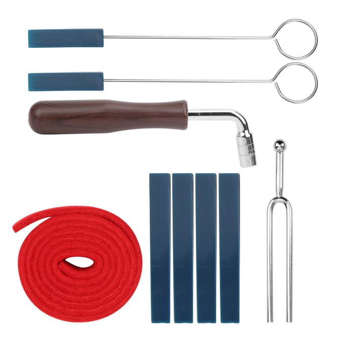 Piano Stemset Gereedschap Dempers Sleutel Stemvork Hefboom Vilt Temperament Strip Kits Reparatie Accessoires gray