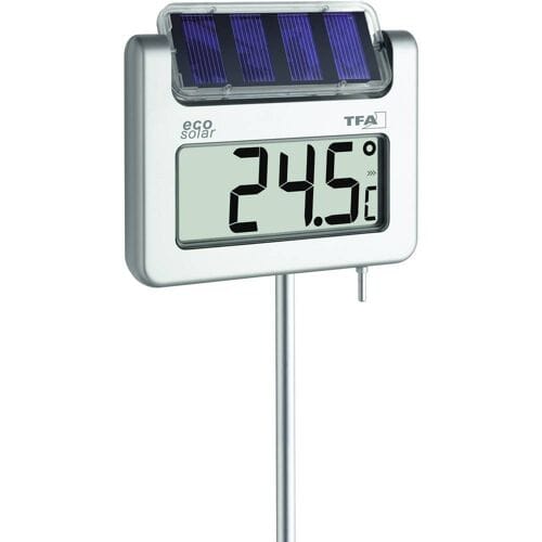 TFA Dostmann Avenue 30.2026 Solar tuinthermometer Zilver