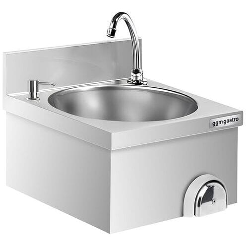 GGM Gastro Handwaschbecken - Edelstahl - mit Seifenspender Zilver