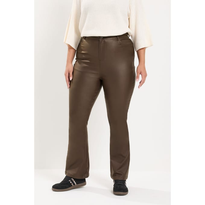 Yours Chocoladebruine Flared Broek Size Regular > 44