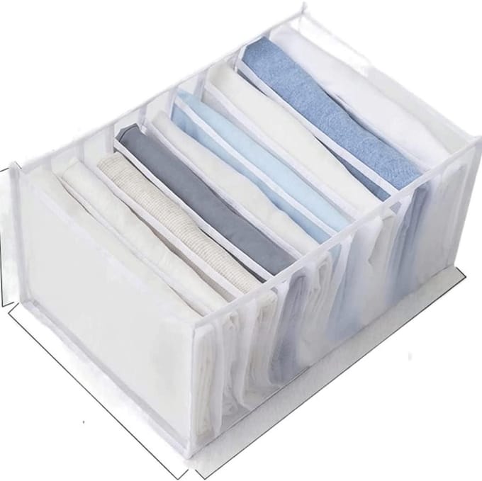 Kleding Organizer - Opbergdoos Lade - Kleding Opbergen - Partitie Ontwerp - Wasbaar - Grijs