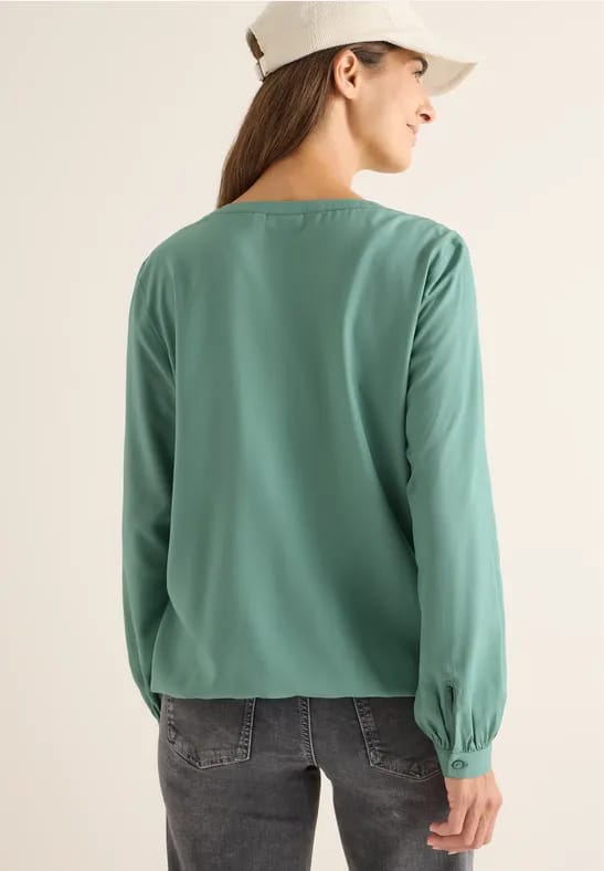 Blouse met gespleten hals