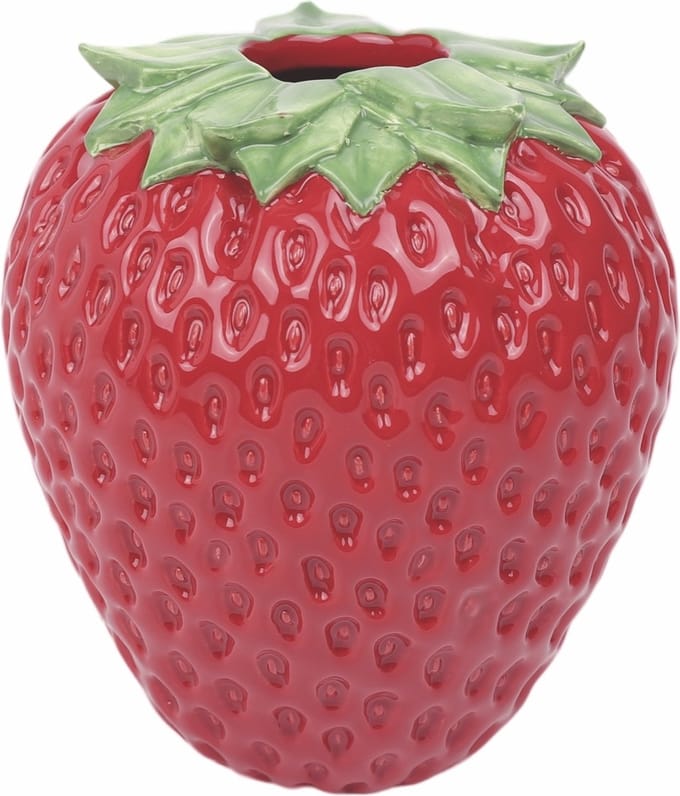 Vaas Aardbei rood 17cm