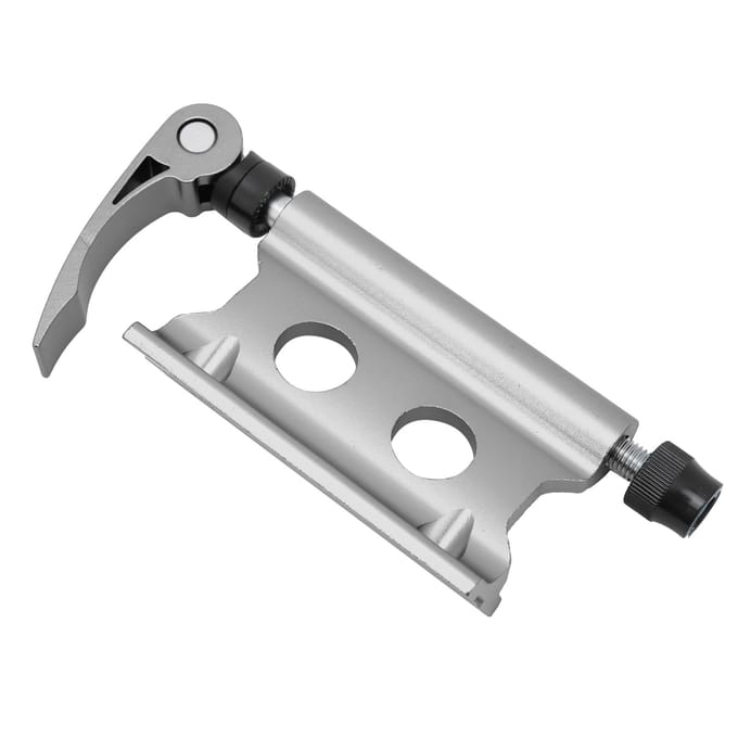 Fietsvorkmontage Snelspanner Fietsblok Voorvork Vaste Klem Bagagedrager Rek Diep Titanium gray
