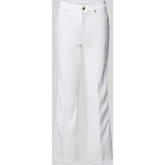Flared jeans met broderie anglaise, model 'FRANCESCA'