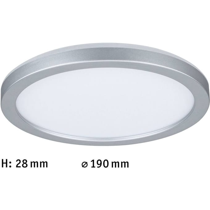 Paulmann 71004 P Atria Shine 11,2W 4000K 190mm ch mt Ks LED-plafondlamp LED 11.2 W Chroom (mat)