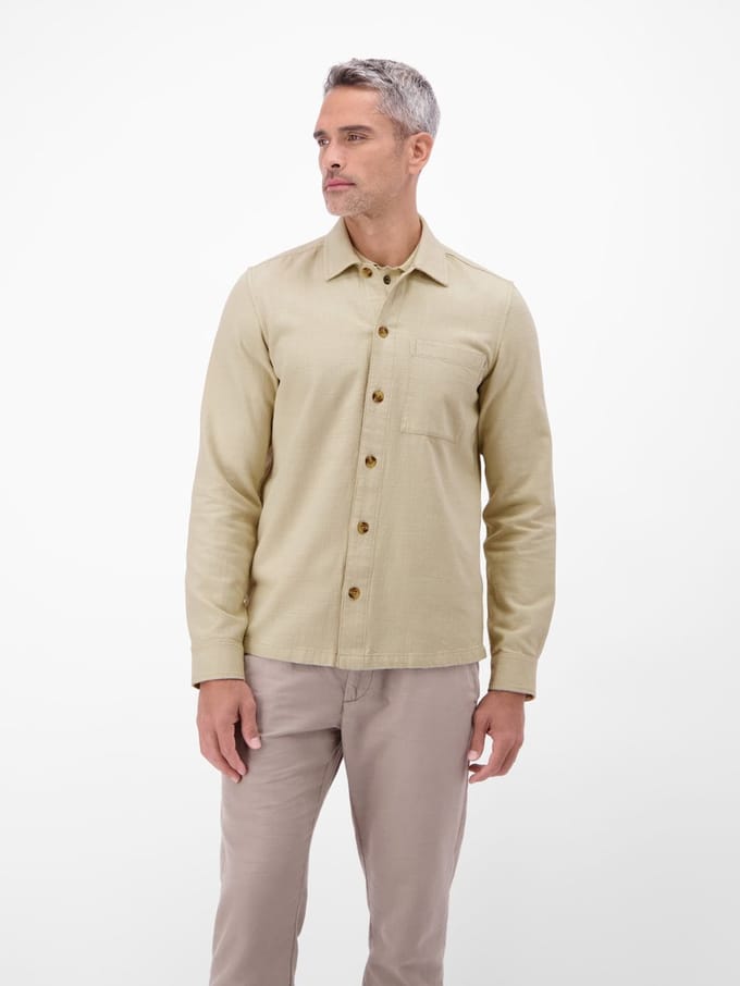 Lerros - Overshirt - Mannen - L - 134 SOFT STONE - Katoen - 2631240