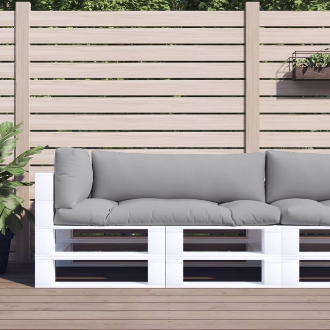 vidaXL - Palletkussens - 3 - st - stof - grijs