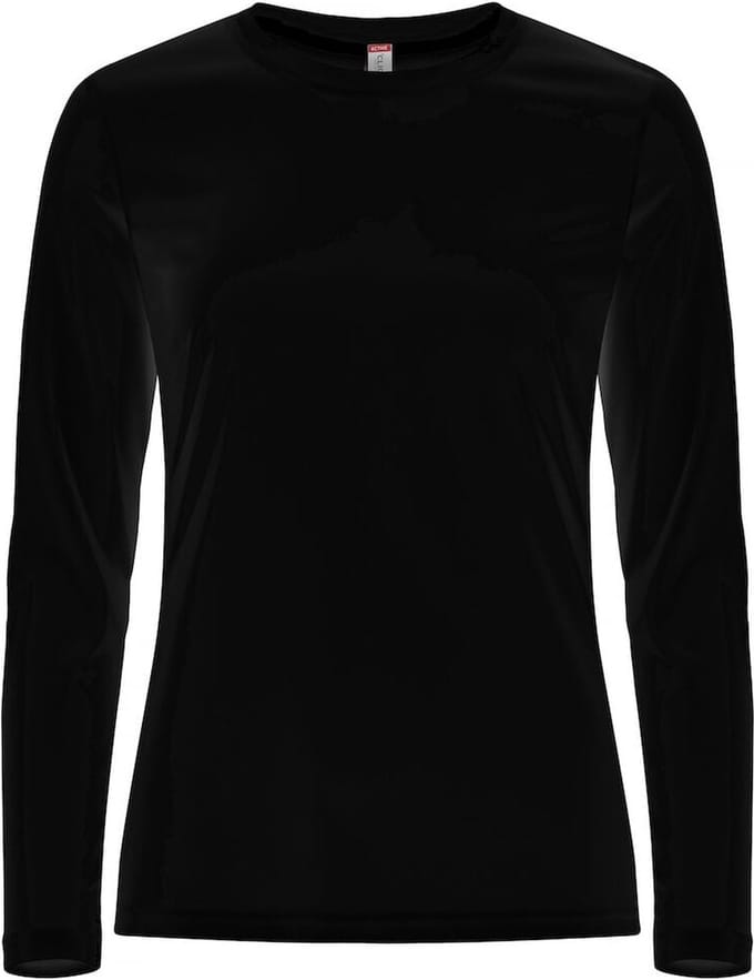 Clique Basic Active-T L/S Women 029041 - Zwart - 40/L