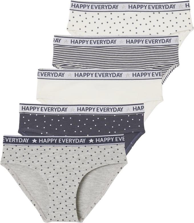Vertbaudet Set van 5 alledaagse Happy slips voor meisjes