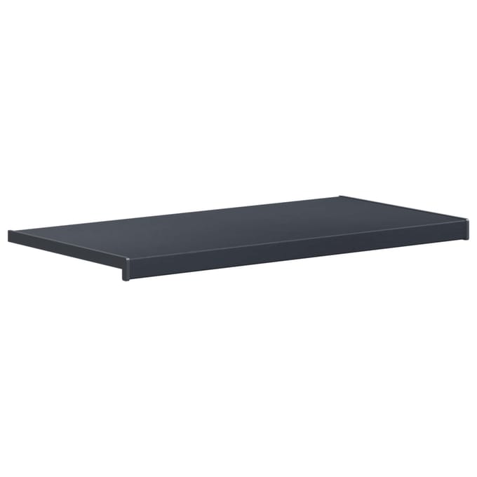 vidaXL - Raamdorpel - Antraciet - met - houtnerf - 60 - x - 45 - x - 4,5 - cm - PVC