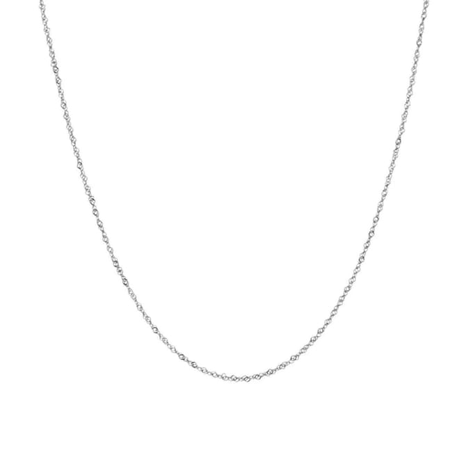 Bijoutheek Collier Basis Lang Fijn Gedraaid 70cm Zilver