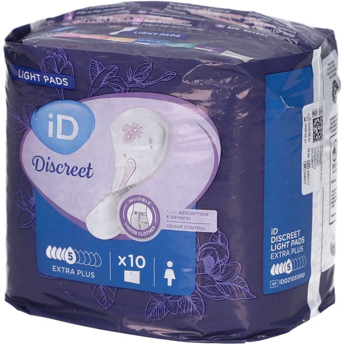 iD Discreet Light Pads Extra Plus 10 Incontinentie onderlegger