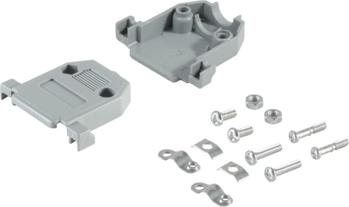 Connector behuizing voor Gameport connector 15-pins SUB-D - plastic / grijs