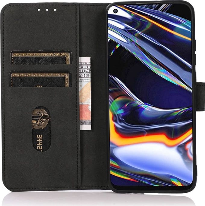 KHAZNEH Motorola Edge 40 5G Retro Wallet Book Case Zwart