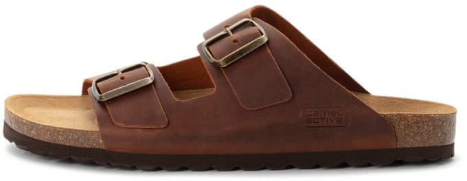 camel active Sandalen gemaakt van rundleer - Maat menswear-41 - Bruin