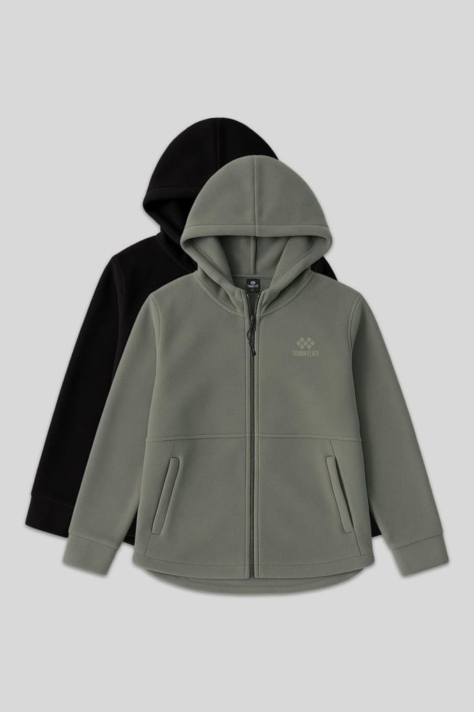Dames Pluche Zip-voor Hoody Sweater