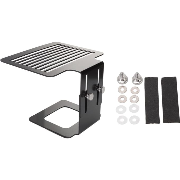 Support d'échelle pour machine à café Acier inoxydable Hauteur réglable Support de pesée solide Noir noir