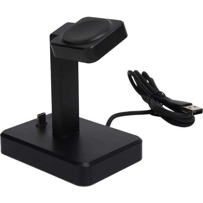 Station de recharge 2 en 1 pour Samsung Galaxy Watch Support de charge Dock pour écouteurs Bluetooth black