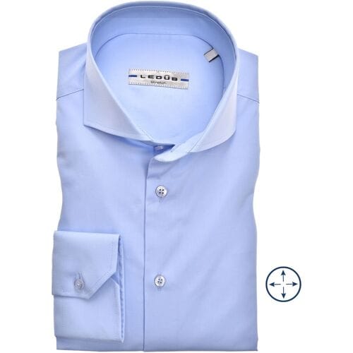 Ledûb Overhemd Stretch Slim Fit Licht Blauw / male