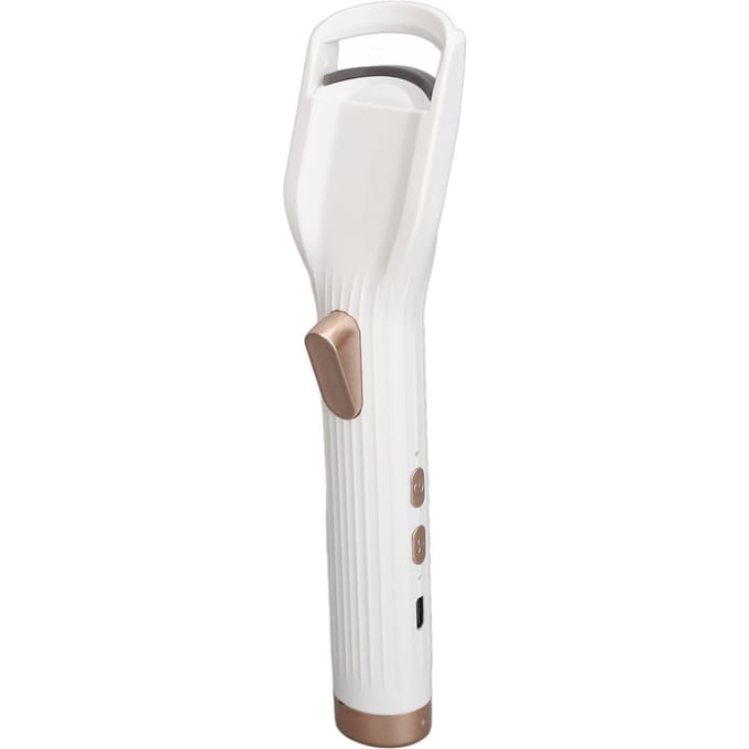 2-in-1 Verwarmde Wimperkruller met Haardroger Groter Verwarmend Siliconen Kussen Oplaadbare Elektrische Wimperkruller white