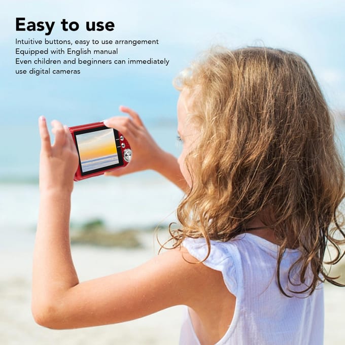 4K 48MP Digitale Camera Anti-Shake 8x Zoom Digitale Camera met 2.7 Inch LCD-scherm C3 48 Rood