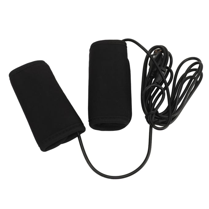 DC5V Motorfiets Verwarmde Handgrepen Cover Pad USB Interface Stuur Handgreep Handwarmers voor ATV UTV black